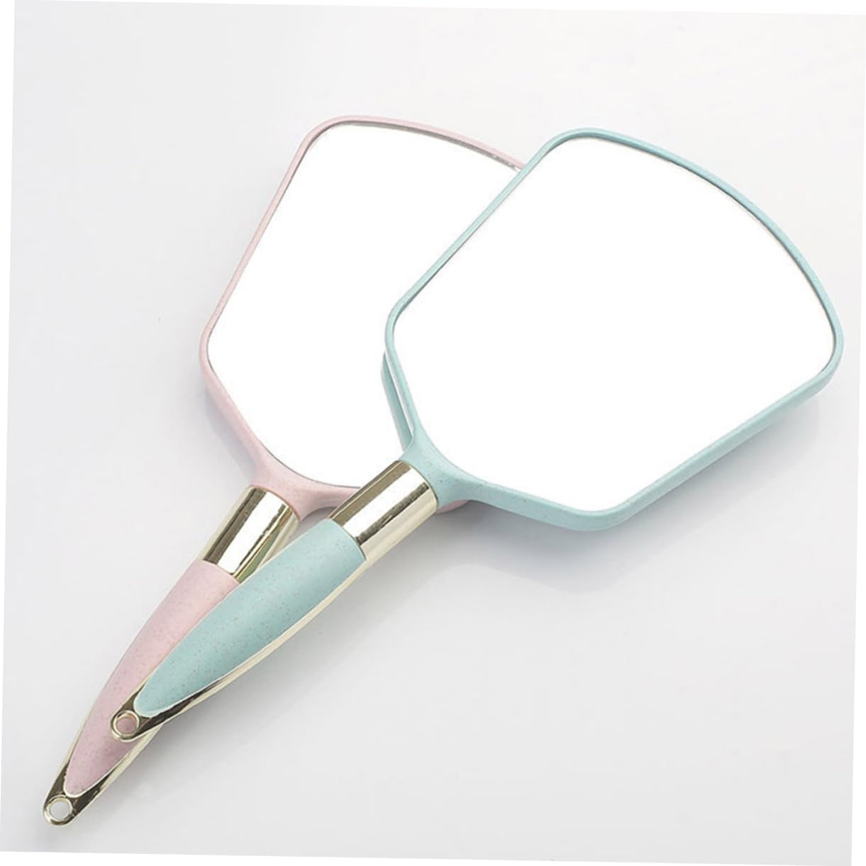 VINTORKY Ergonomic Handle Makeup Mirror Travel Portable Wall-Mounted with Hook