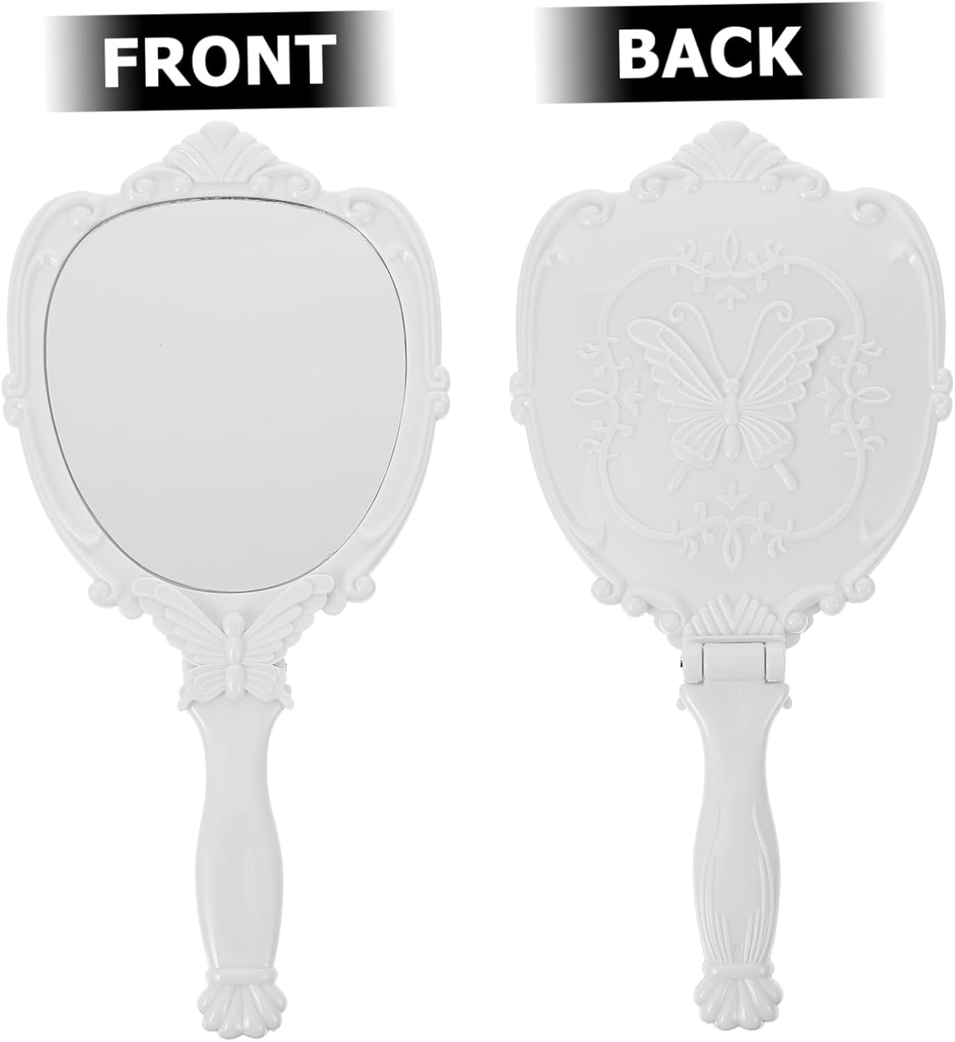 Healeved Small Mirror Makeup Retro Folding Wall-Mounted Vanity Mirror