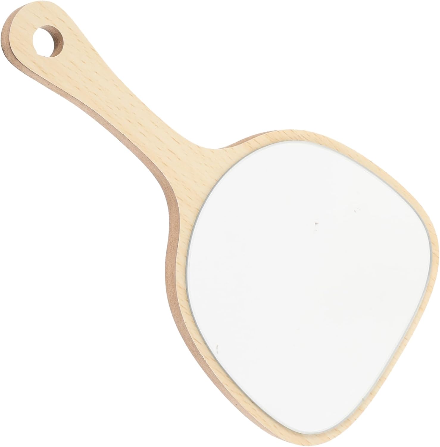 Portable Wooden Handle Mirror for Travel and Home Use 1