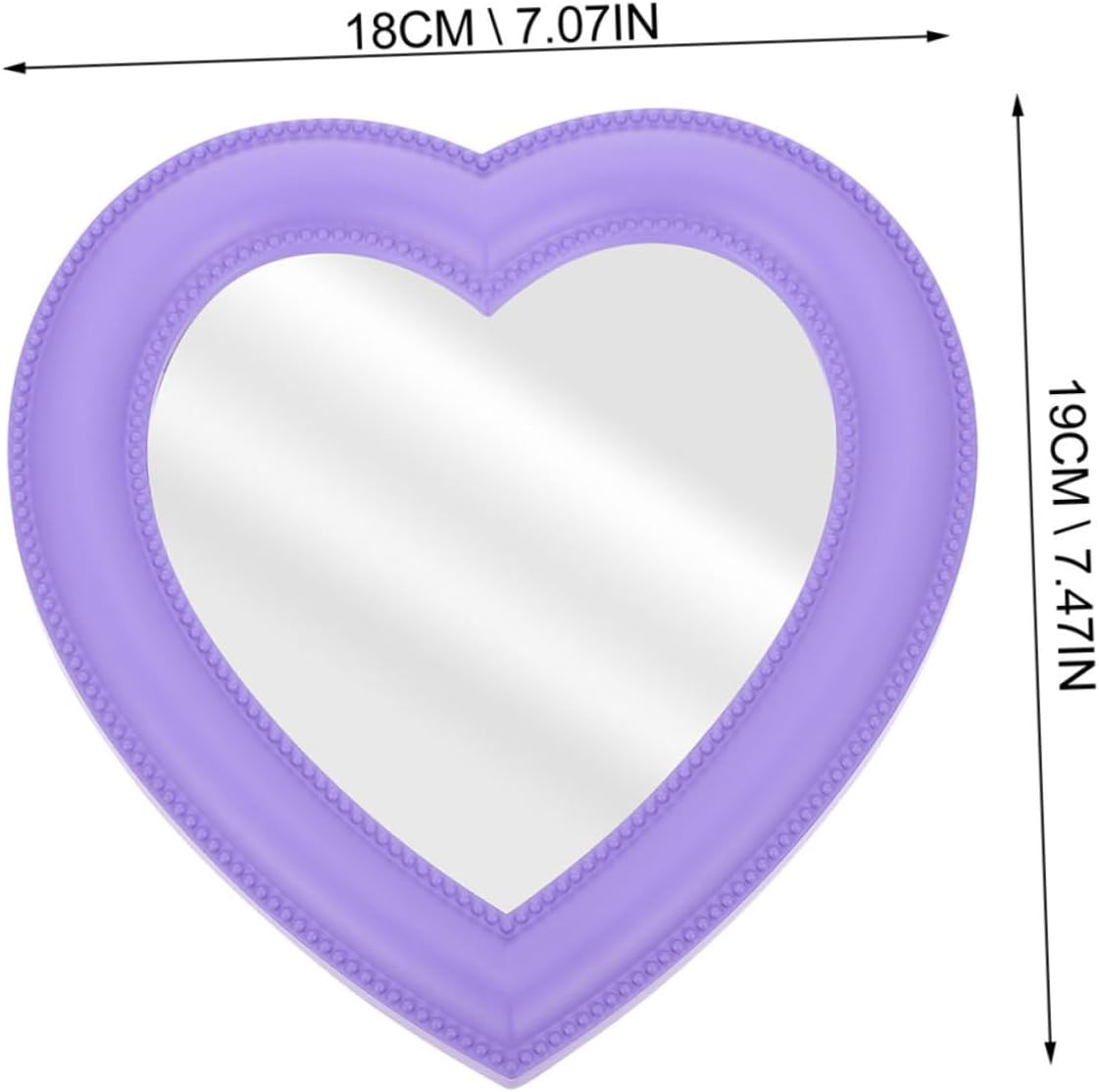 Gatuida 2pcs Heart Shape Makeup Mirror