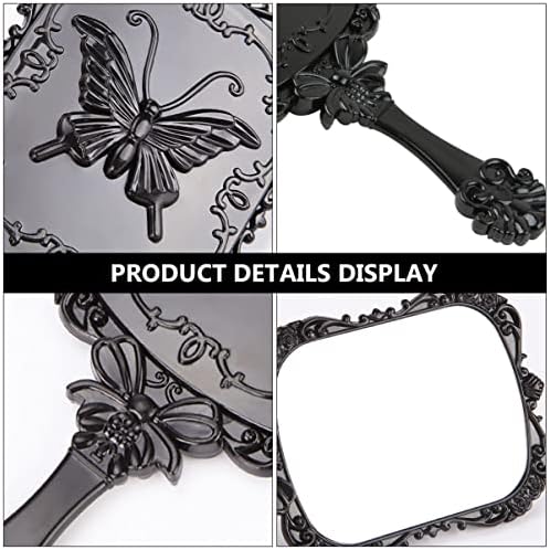 VINTORKY 2Pcs Handle Beauty Mirror Portable Travel