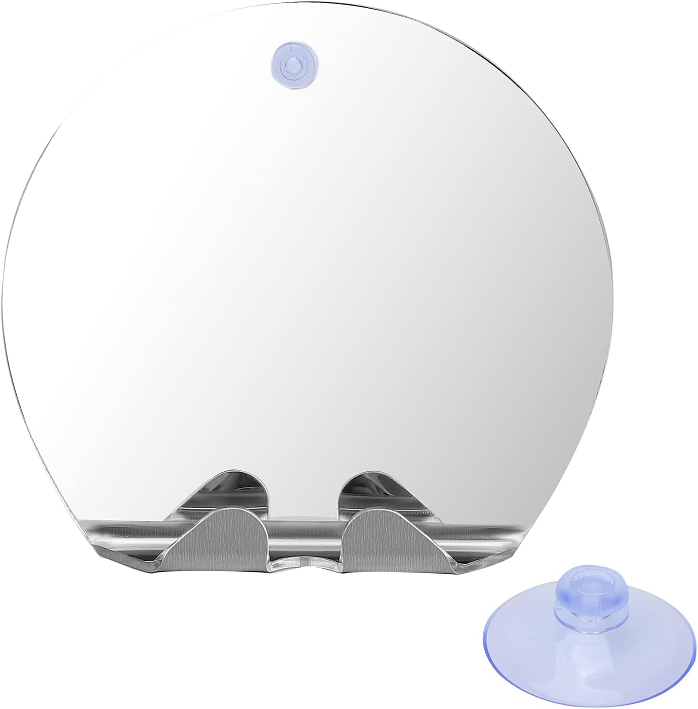 Fogless Round Mirror with Suction Hook for Shaving and Makeup