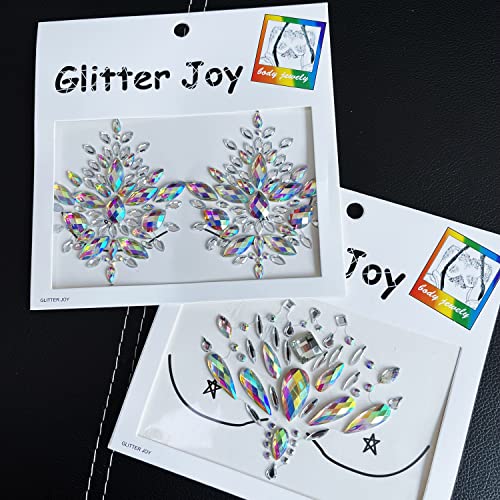 Kotbs Reusable Face Body Rhinestone Stickers