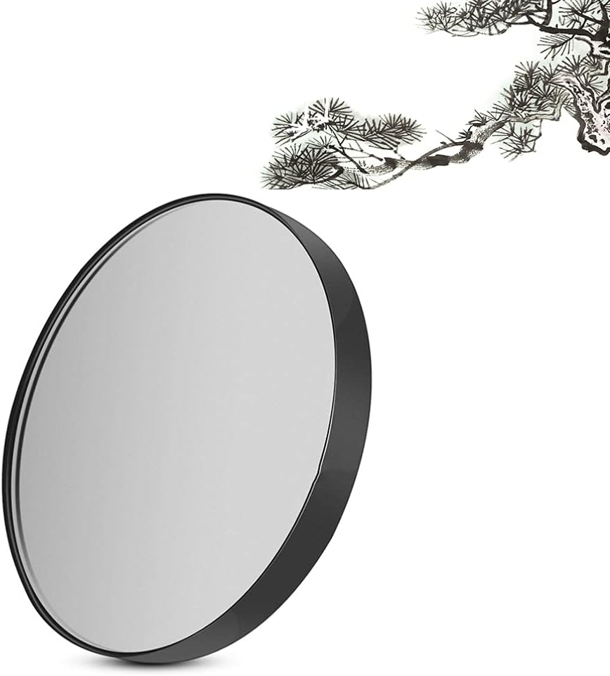 HEALLILY 5X Magnifying Mirror with Suction Cups Black