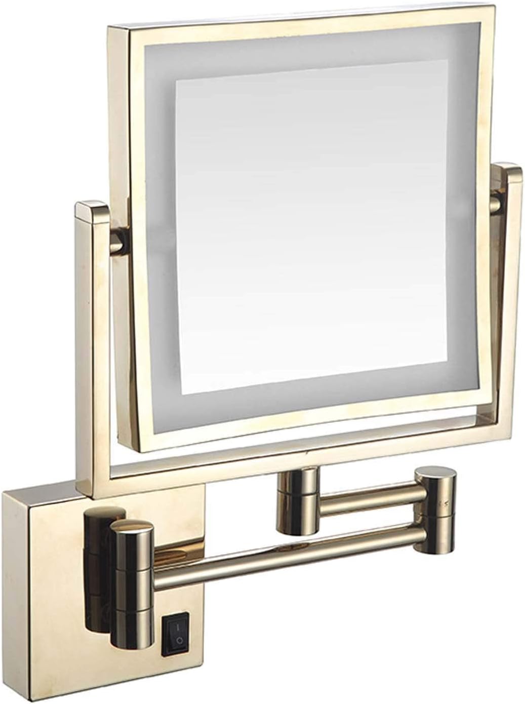 8 LED Wall Mounted Makeup Mirror with 3X Magnification and 360 Swivel