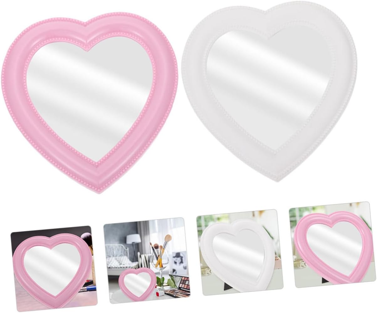 VINTORKY Heart-Shaped Wall-Mounted Makeup Mirror for Vanity