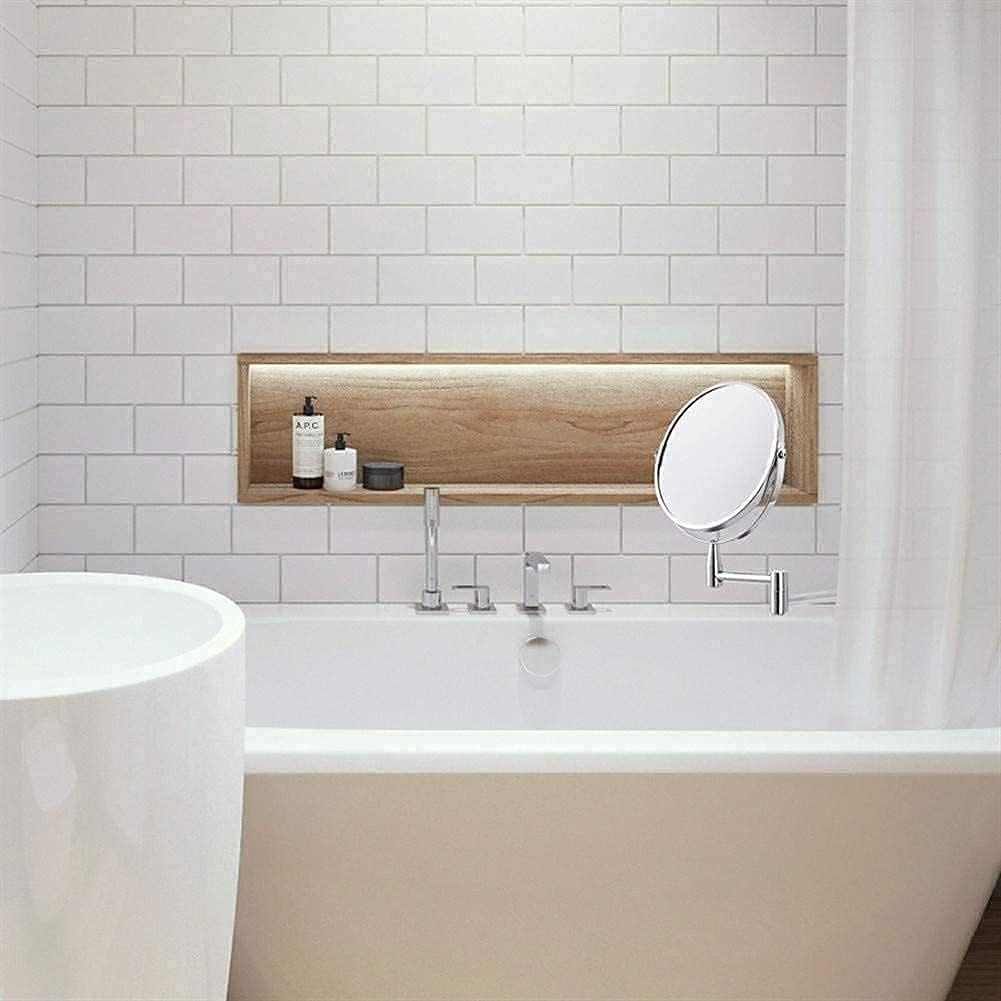 LCARY Wall Mounted Makeup Mirror 7 1X5X Magnification