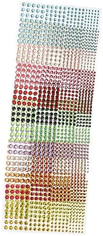 Didiseaon 3 Sets Self Adhesive Face Rhinestones