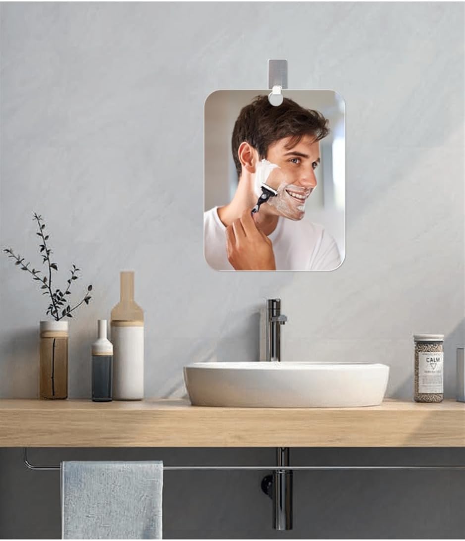 Safe Durable Fogless Shower Mirror 13x17cm 1