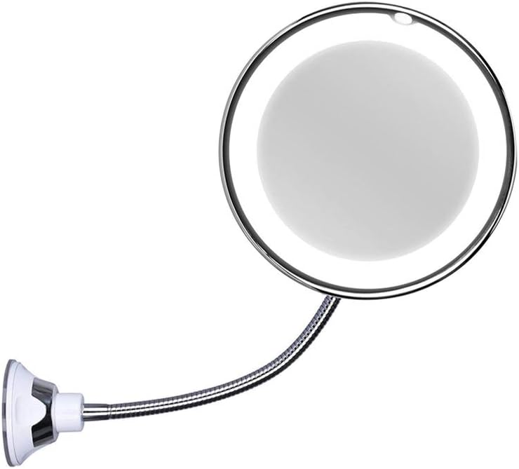 AMHIL 10X Magnifying LED Makeup Mirror with Suction