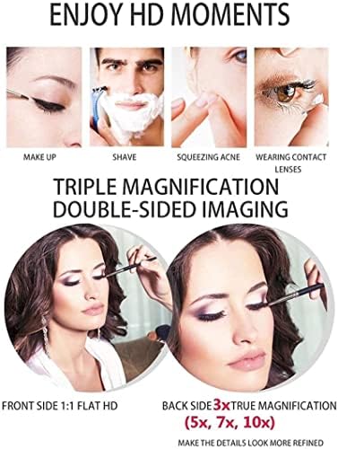 GALSOR Makeup Mirror 360 Rotation Dual-Sided Gold