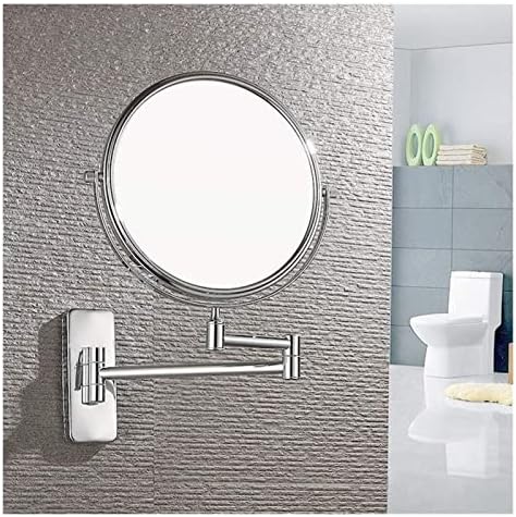 Wall-Mounted Double-Sided Folding Vanity Mirror with 7X Magnification