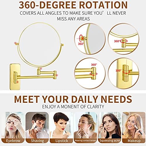 NOVOCE 8 inch Double Sided Makeup Mirror with 7X Magnification