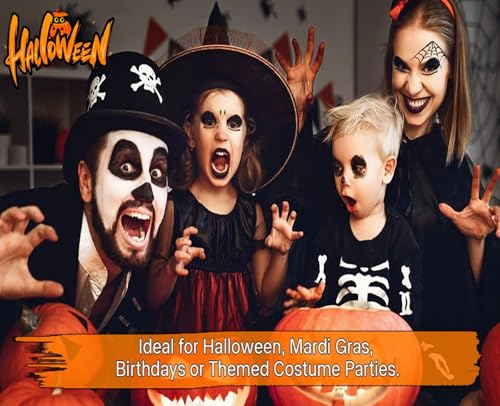 TOEDO White Black Body Paint with Brush for Halloween Cosplay