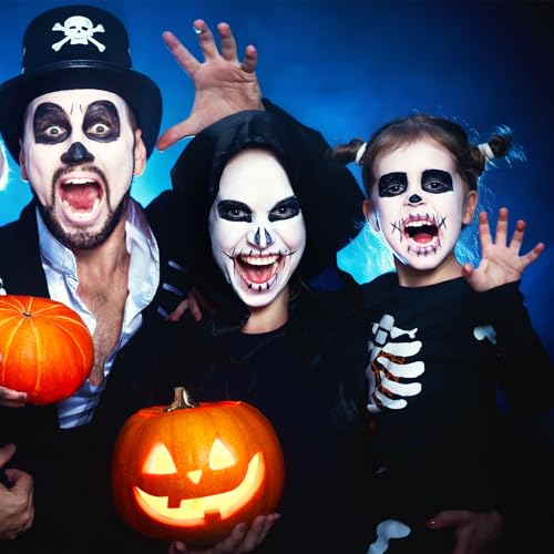 BOBISUKA Halloween Face Paint Kit with Crystal Sheet