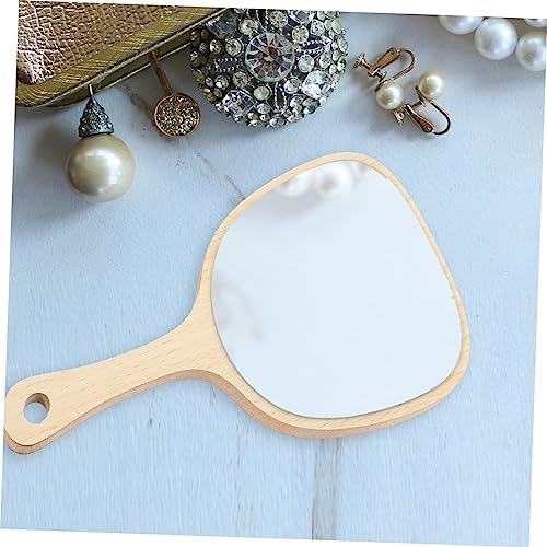 NOLITOY Wooden Makeup Mirror Portable for Travel and Salon Use
