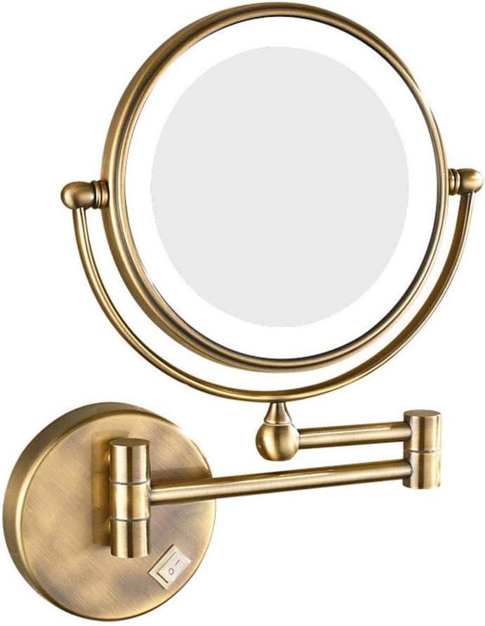 8-Inch Lighted Wall-Mount Makeup Mirror with 360 Degree Swivel 1