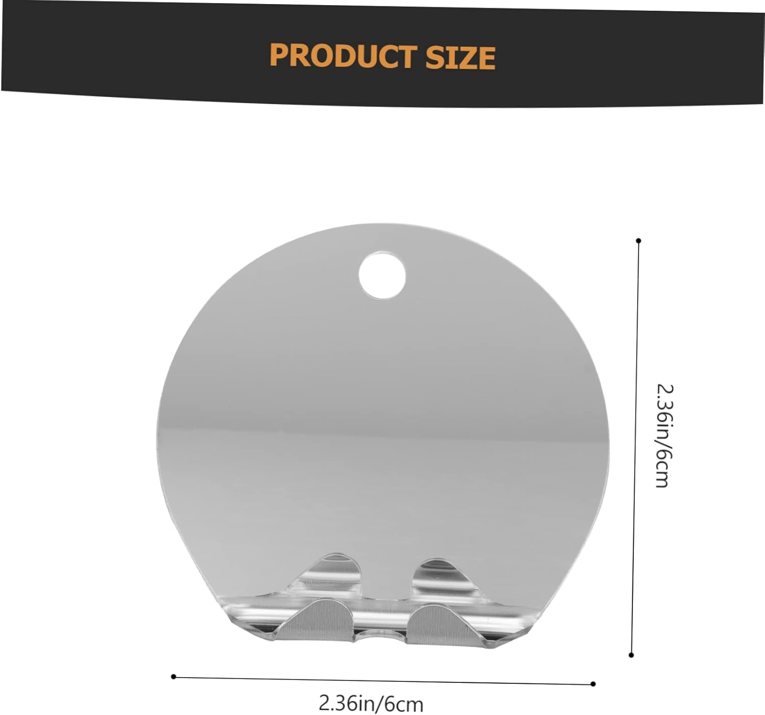Portable Bathroom Mirror with Suction Cups and Anti-Fog Design