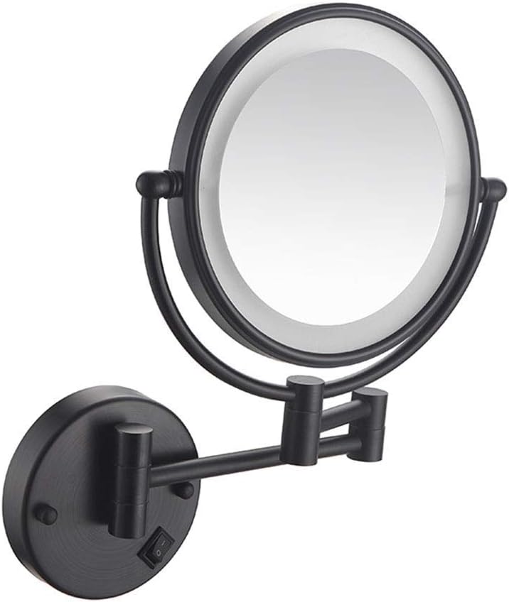 8 Inch LED Makeup Mirror with Magnification and Locking Suction