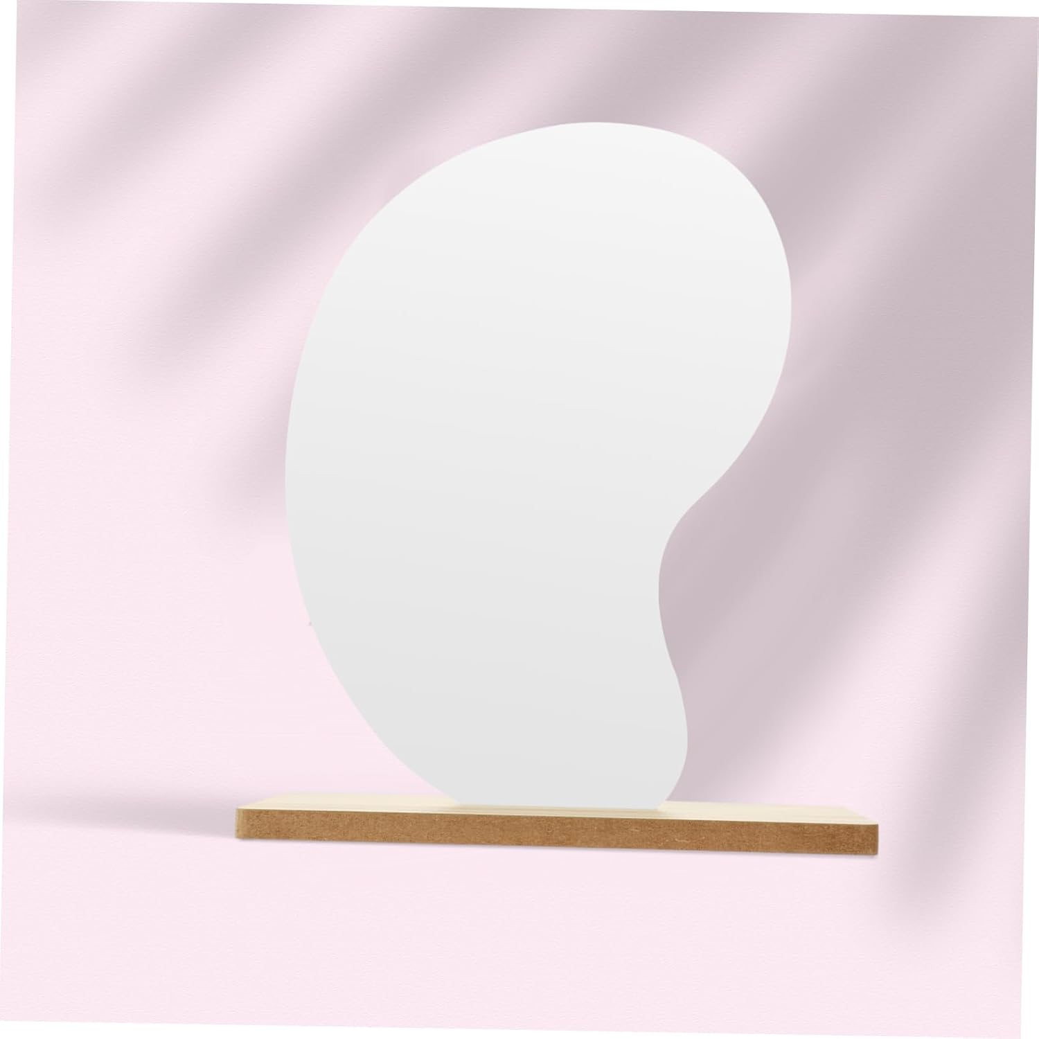 LIFKOME Aesthetic Movable Makeup Mirror with Wooden Stand 1