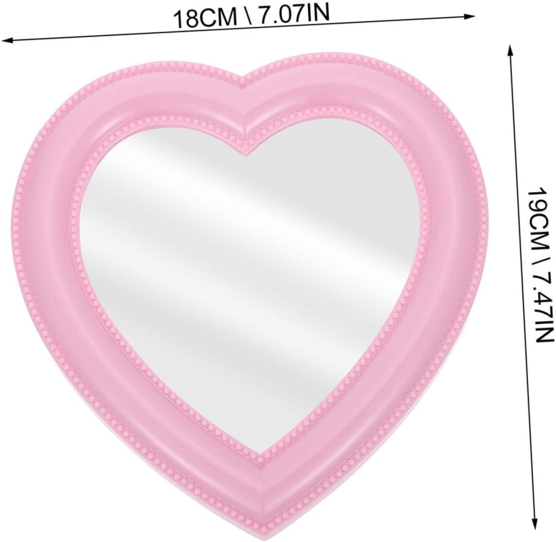 VINTORKY Heart-Shaped Wall-Mounted Makeup Mirror for Vanity