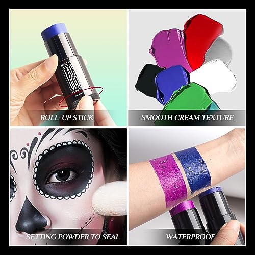 Maki Yika Black Face Body Paint Stick for Sports Halloween Cosplay