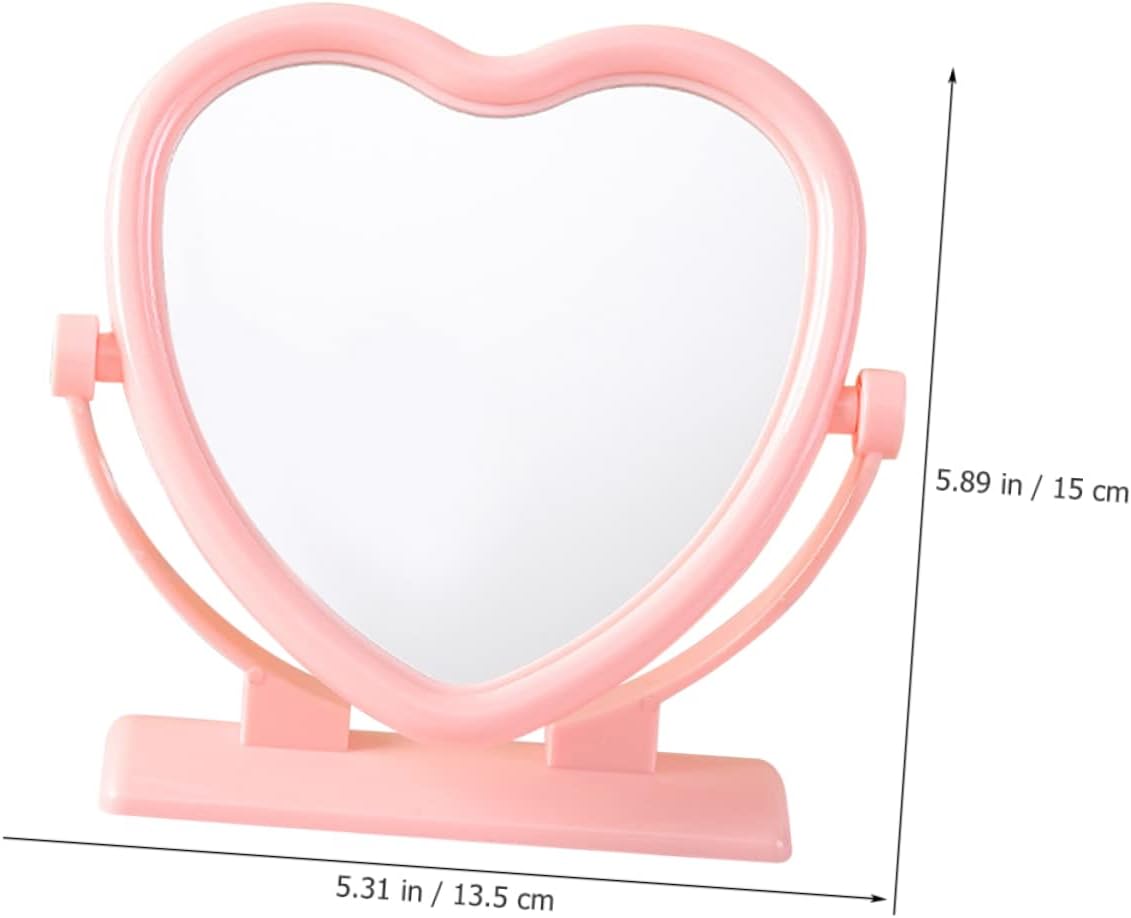 Vaguelly Heart Shaped Double Sided Vanity Mirror 1