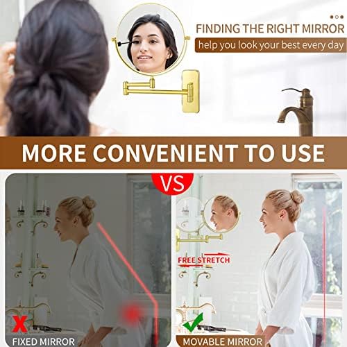 LZHIANG 8-Inch Double-Sided Vanity Mirror with 5X Magnification 1