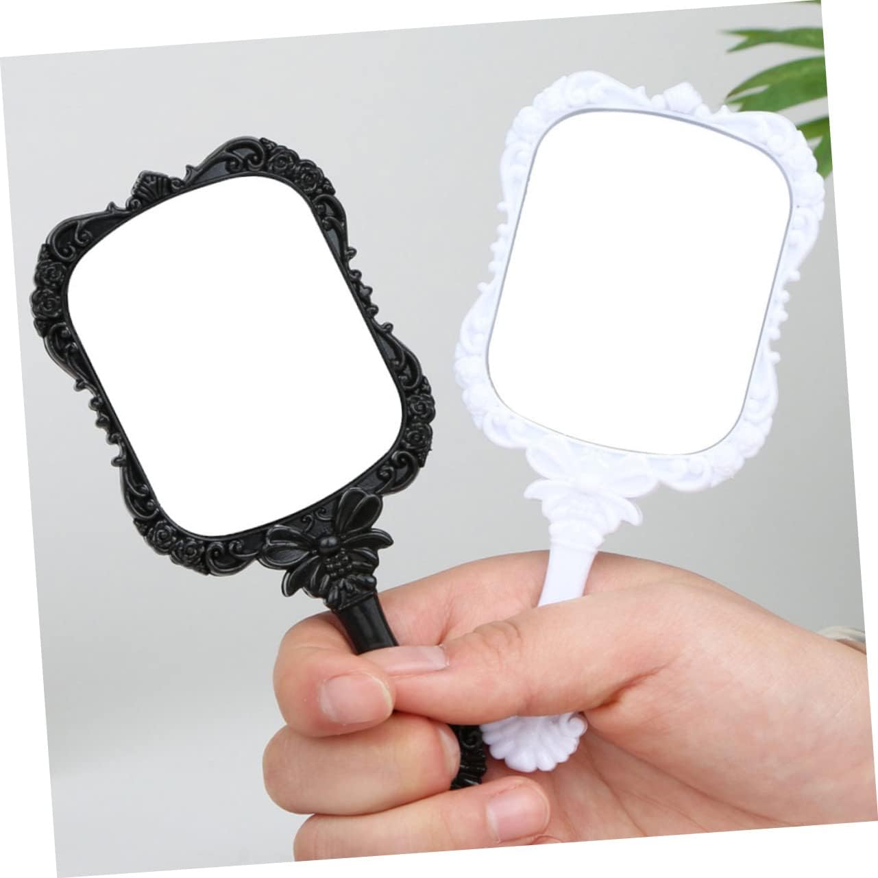 VICASKY 2Pcs Portable Vanity Mirror with Long Handle 1