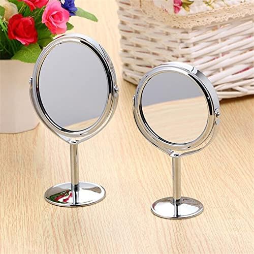 360 Degree Rotatable Double-Sided Makeup Mirror with 2x Magnifying Glass