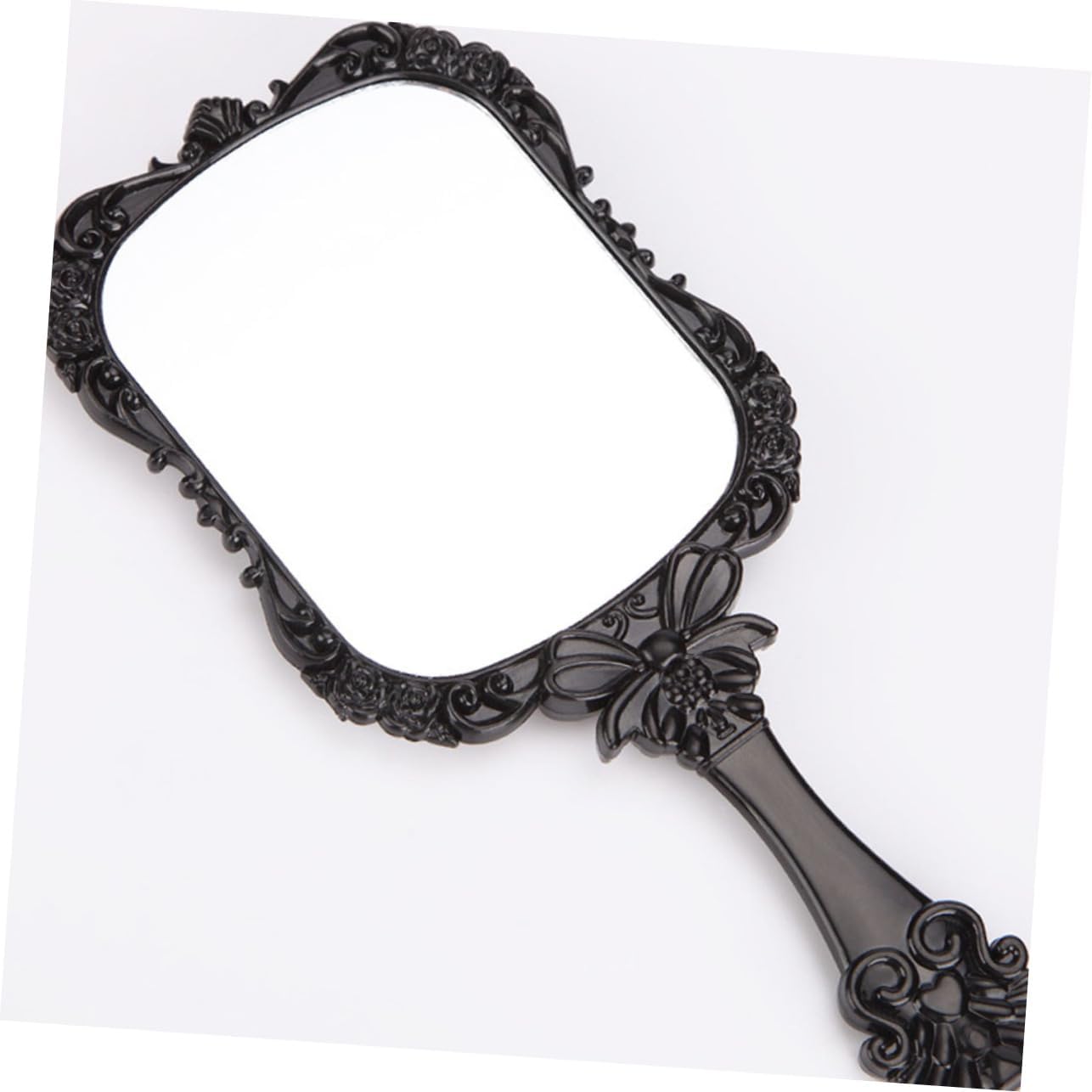 DOITOOL 2pcs Square Travel Beauty Mirror with Butterfly Carving