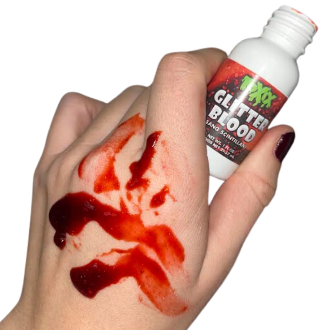 Sparkling Red Glitter Fake Blood 1 Oz