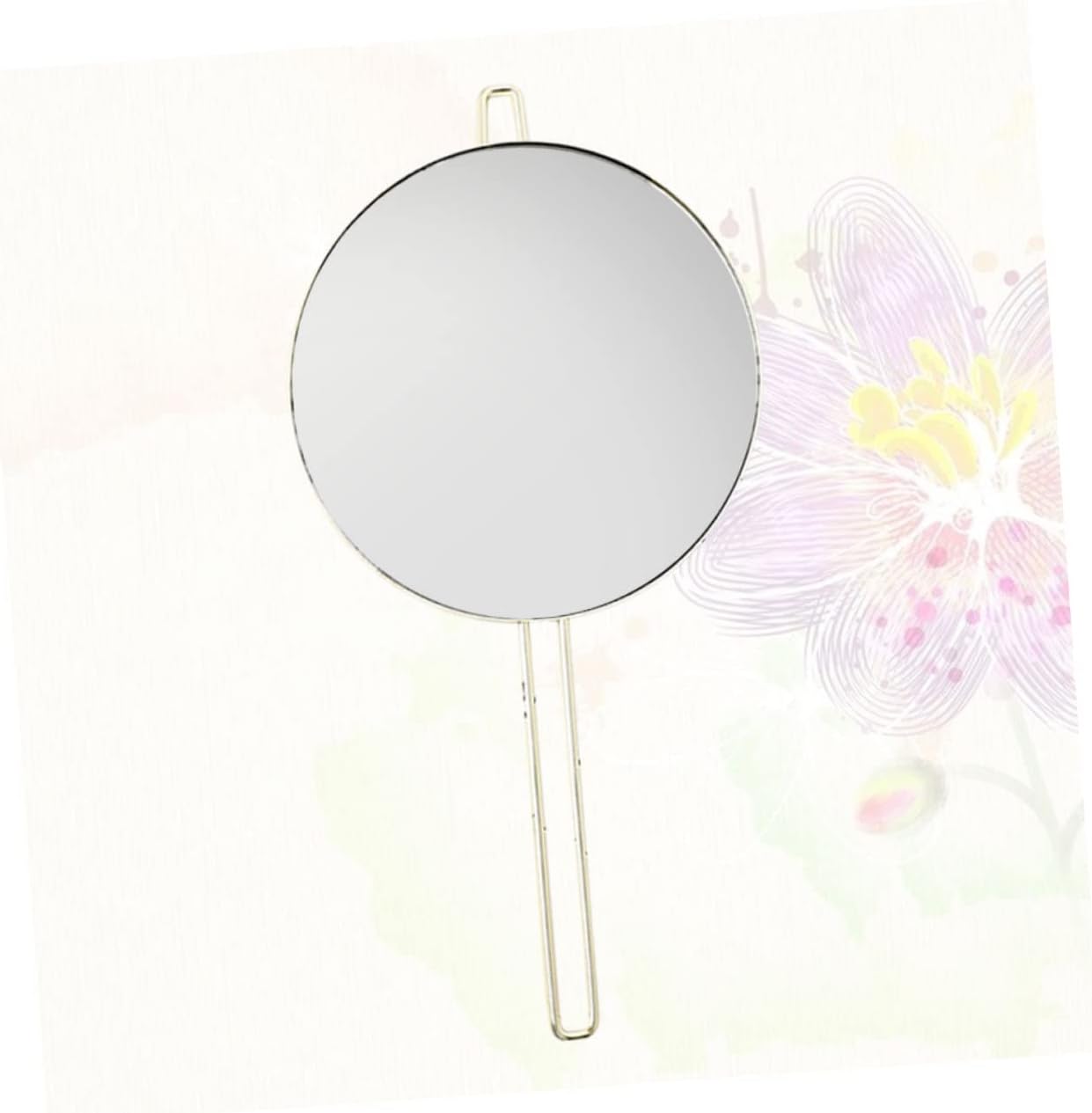 Beaupretty Handheld Round Makeup Mirror
