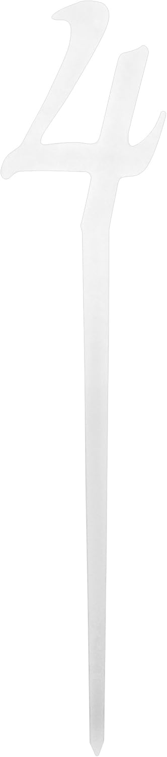 Darice Victoria Lynn VL47254 Number On Stick 4 Silver Mirror