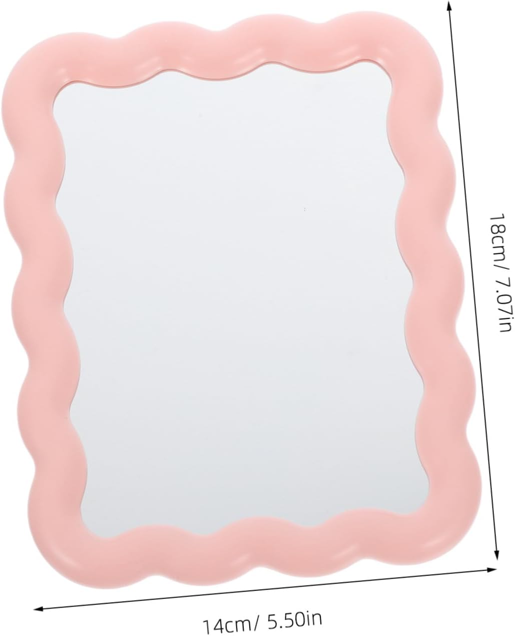 FONDOTIN Portable Wave Shaped Vanity Mirror