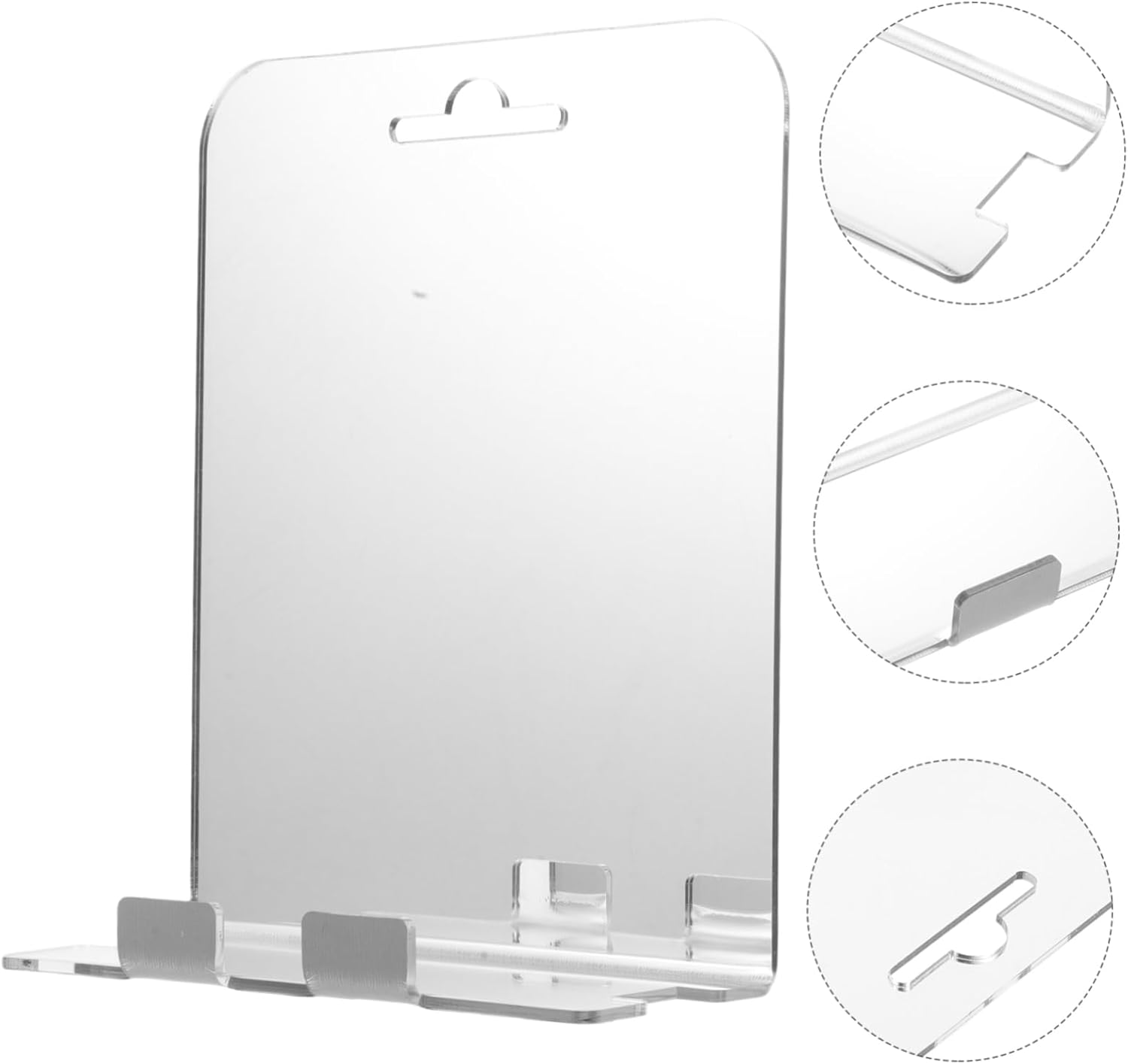 Fogless Shower Mirror with Razor Holder and Hooks