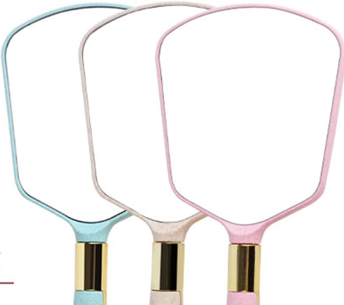 Portable Handheld Beauty Mirror with HD Surface and Wall Hanging Hole