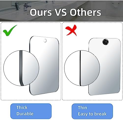 NKJVE Shatterproof Fogless Mirror for Shaving and Makeup