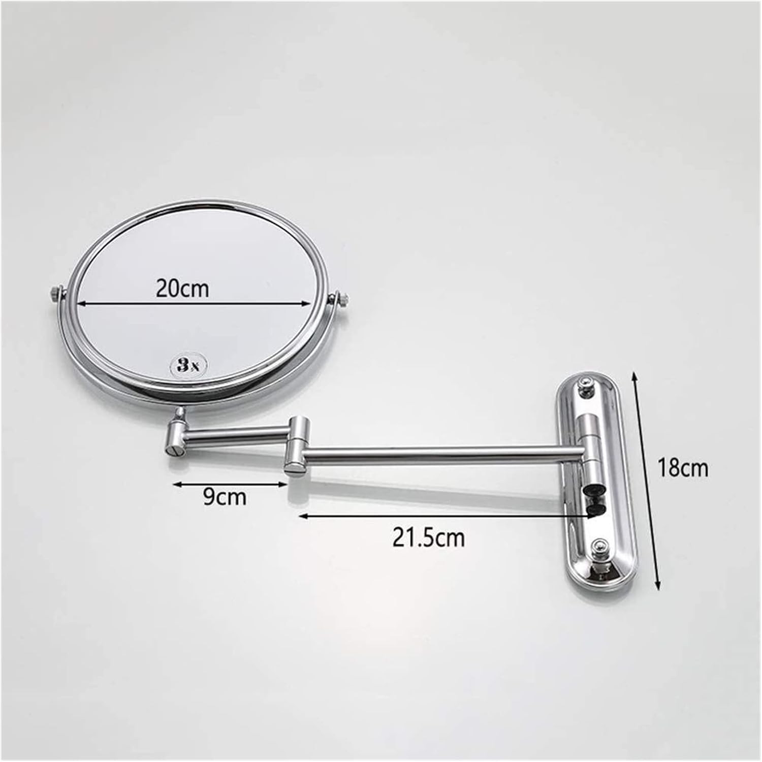 YQYBF Wall-Mounted Makeup Mirror with 3X Magnification