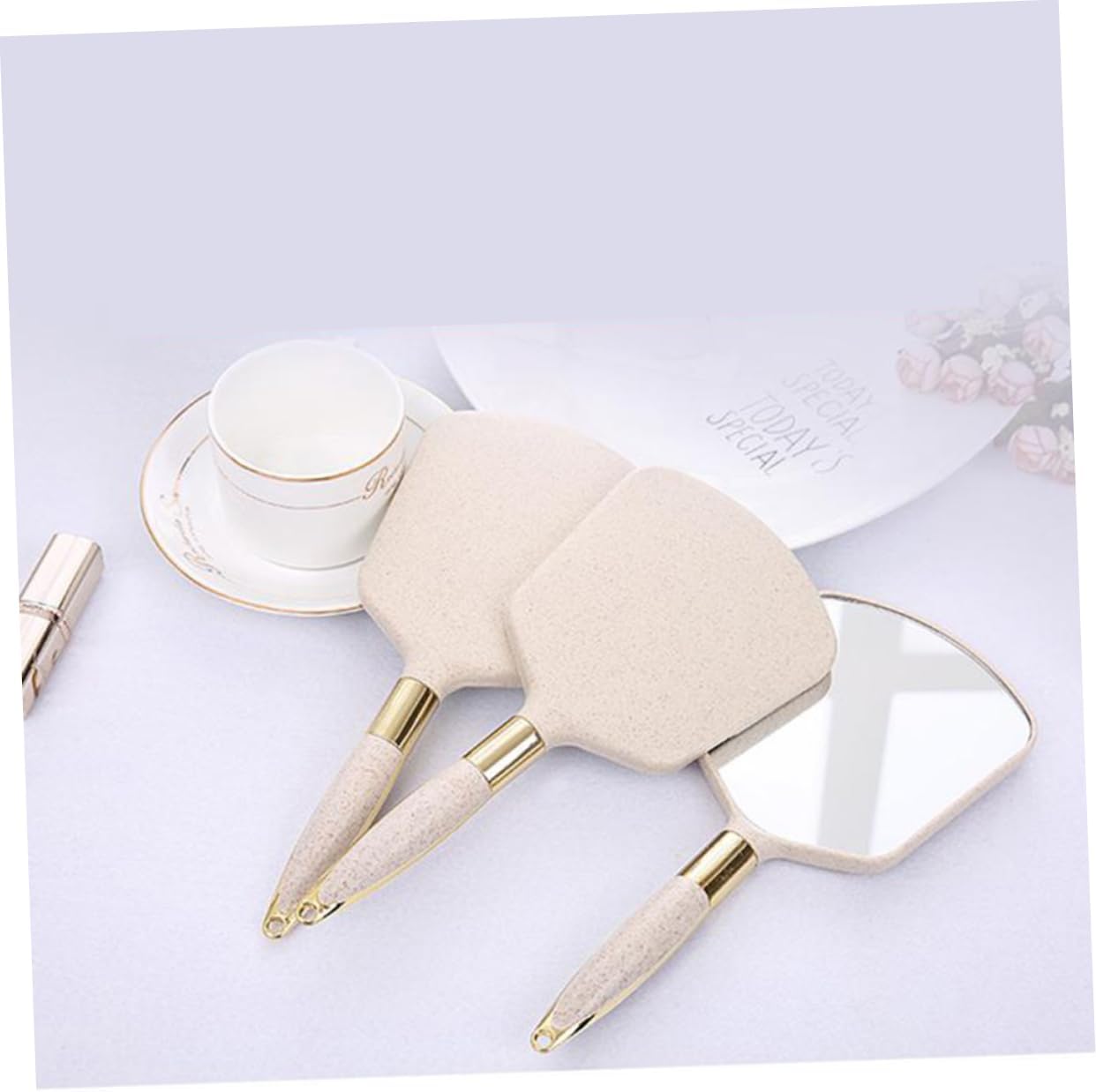 Happyyami Portable Handheld Mirror for Travel and Home Salon Use