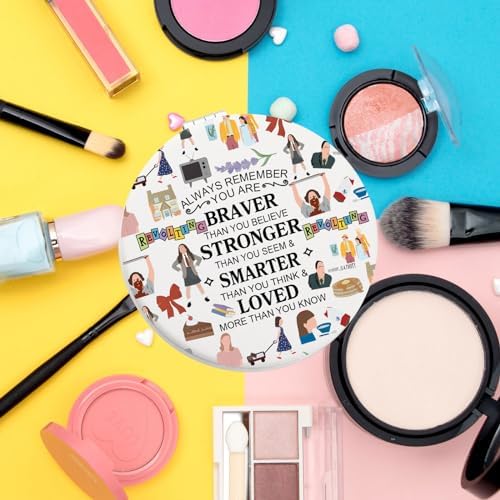 WSNANG Musical Compact Makeup Mirror with Encouraging Message