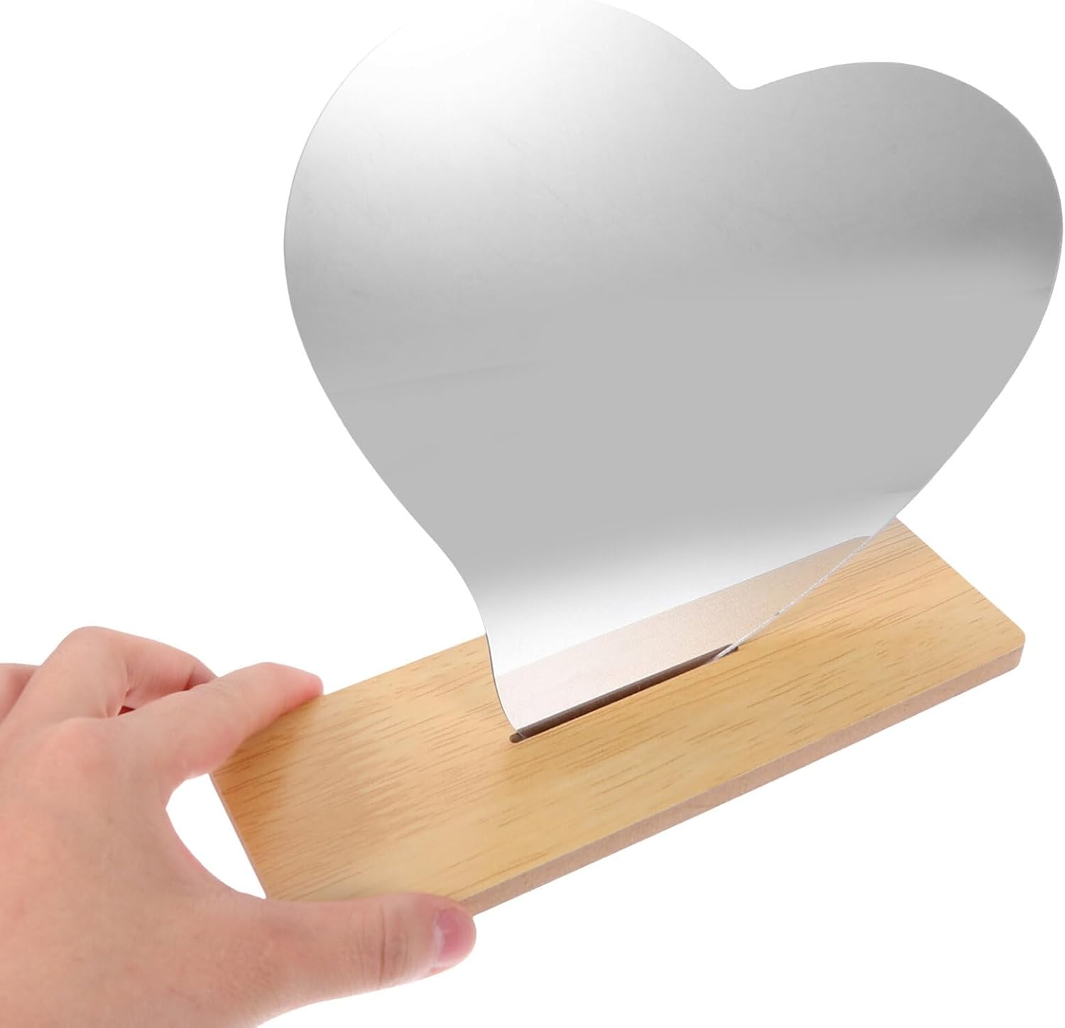 Kichvoe Irregular Heart-Shaped Makeup Mirror with Base