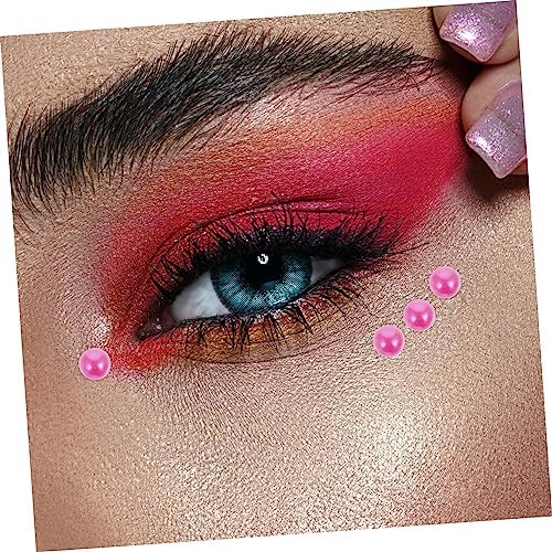 Lurrose 4sets Facial Diamond Sticker Clear Rhinestones