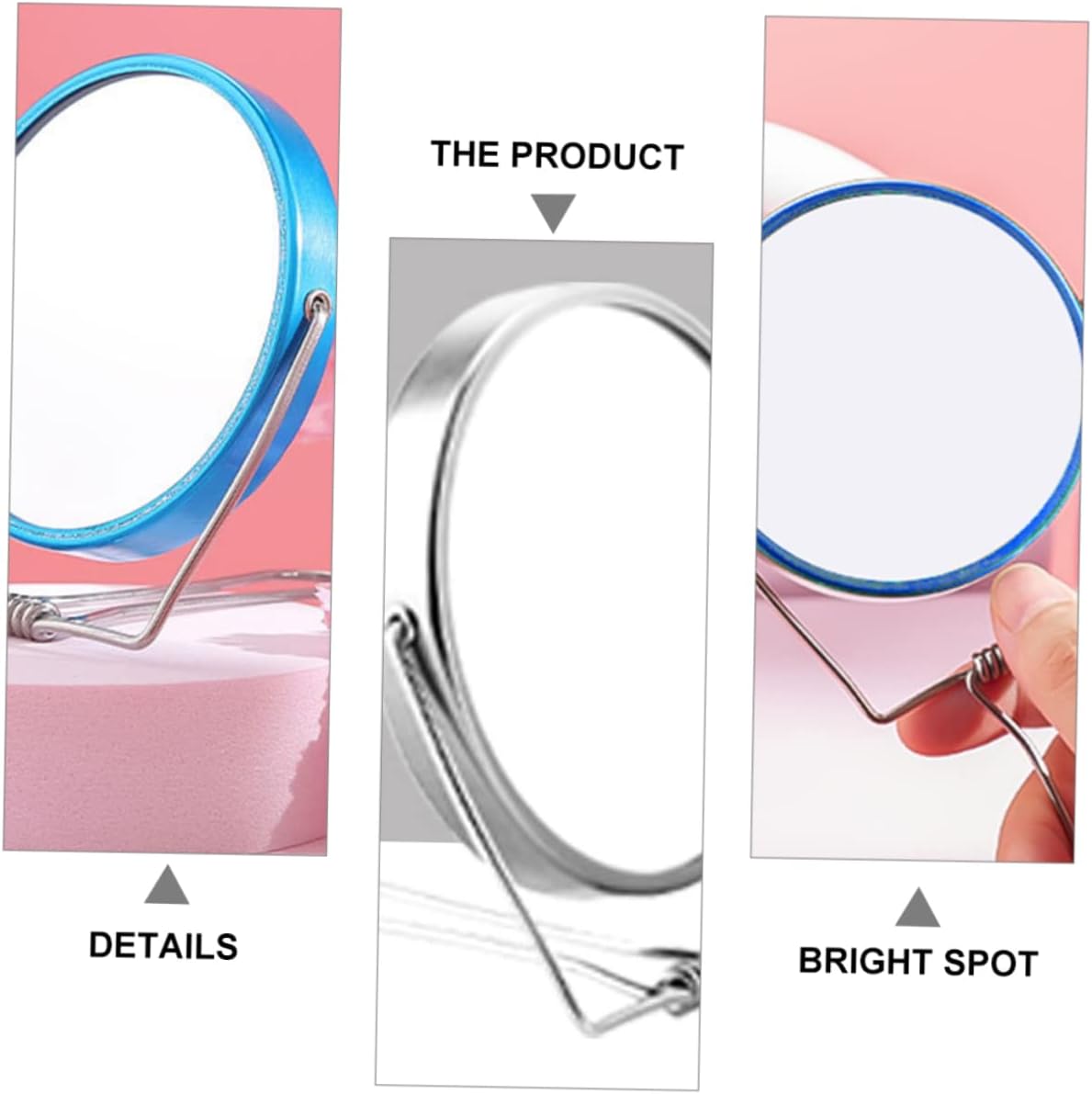 PartyKindom Portable 360 Adjustable Makeup Mirror