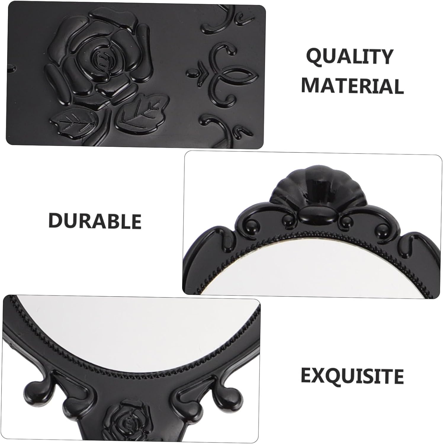 VICASKY 2pcs Retro Portable Makeup Mirror 1