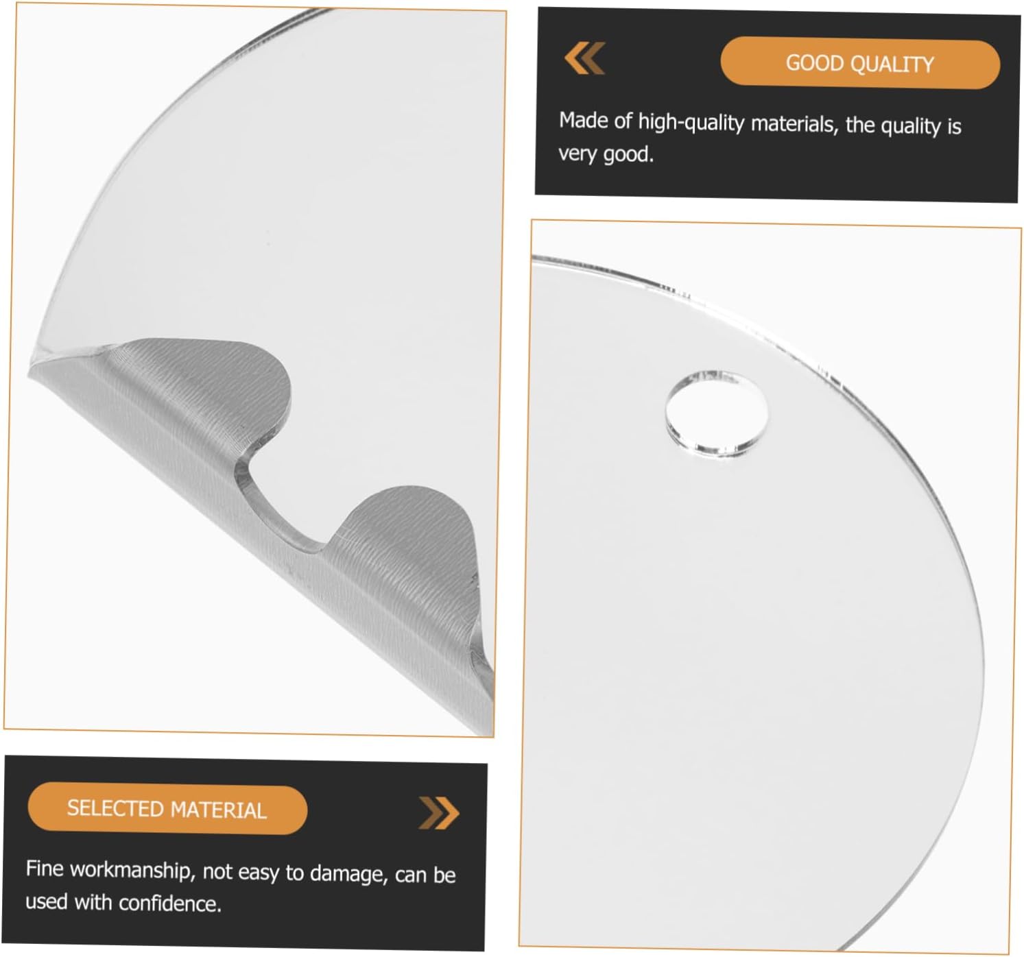Ipetboom 1Set Shatterproof Fog Less Bathroom Mirror
