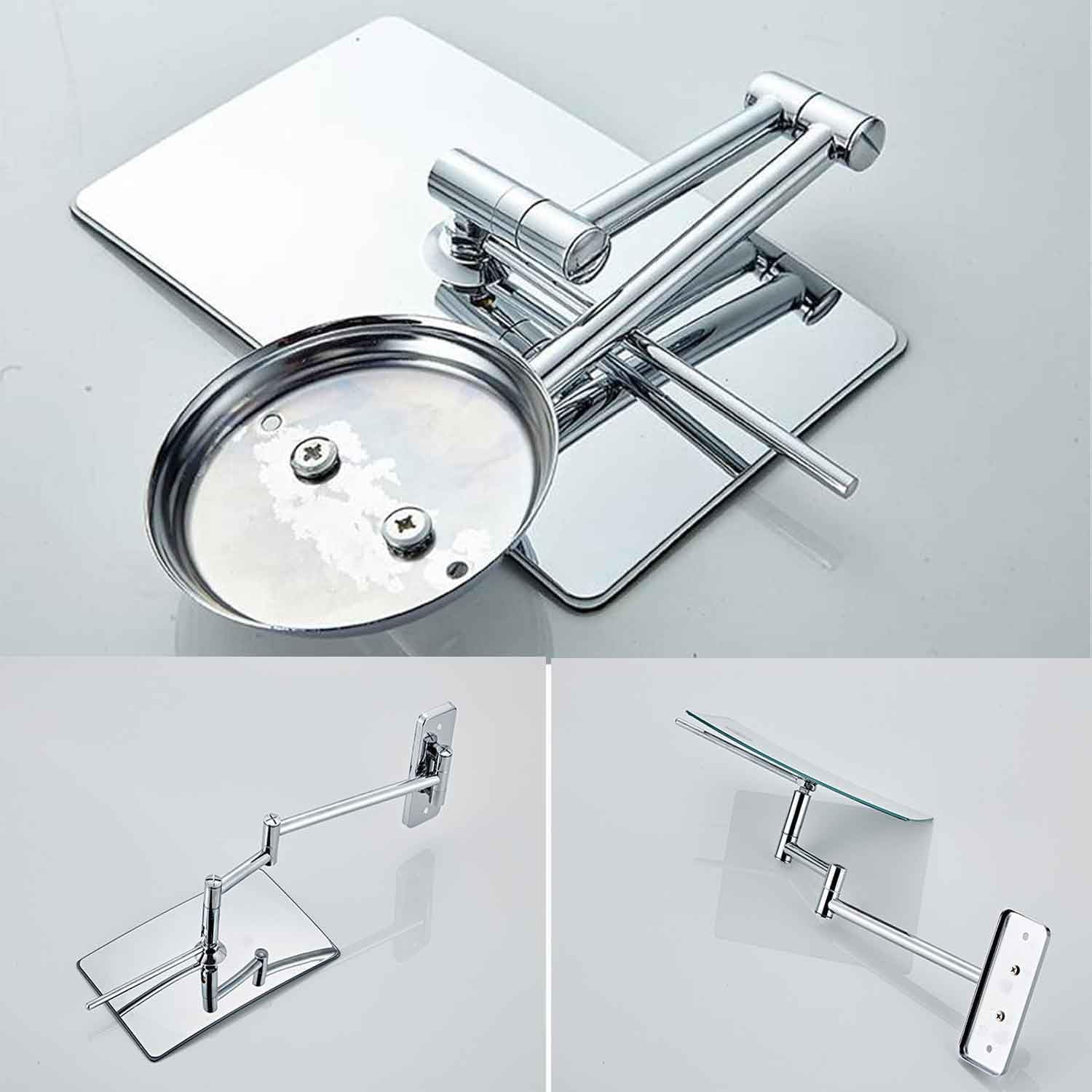 LZHIANG Swivel Wall Vanity Mirror 3X Magnifying