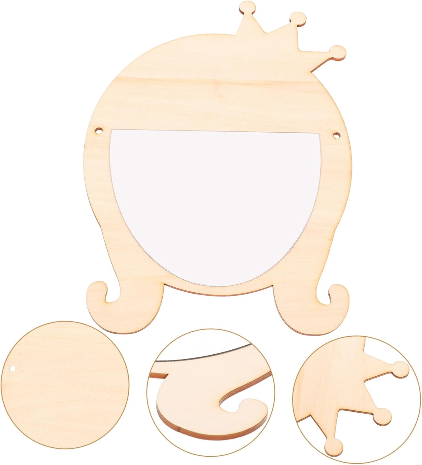 Cute Wooden Makeup Mirror for Girls Home Decor