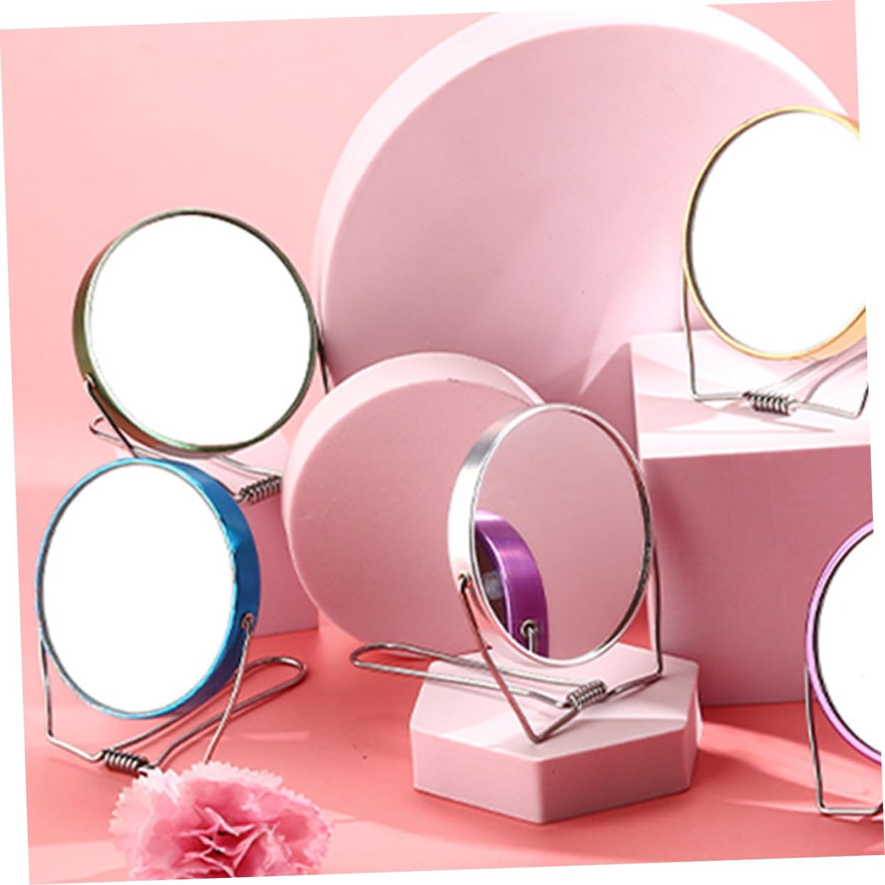 Portable Double-Sided Cosmetic Mirror for Girls