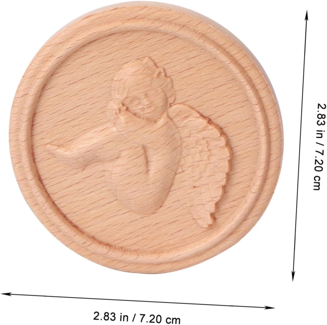 Portable Cosmetic Mirror with Retro Angel Design